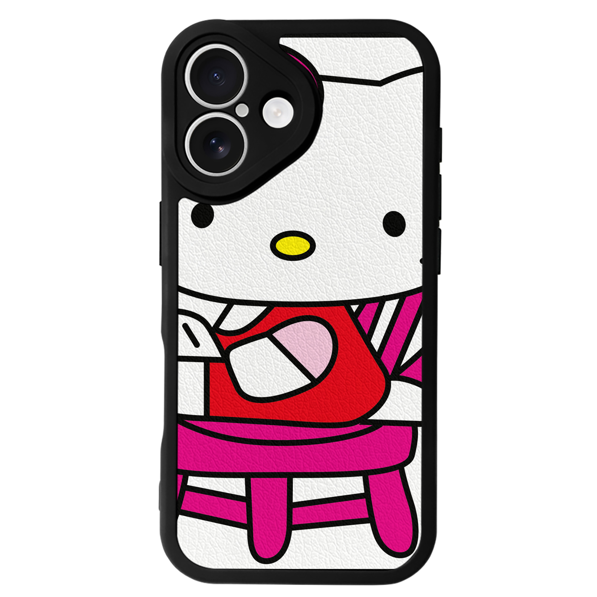 （画像用） Hello Kitty ハローキティ 【iPhone 16シリーズ対応】シリコンスマホケース（レザー調） 材質：シリコン